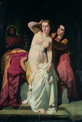 S. Asenjo. La Cava saliendo del baño, 1856-1877 Museo de Navarra