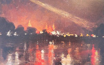 J. Ciga. Paisaje nocturno del Sena. París, 1912-1914 Fundación Ciga. Pamplona