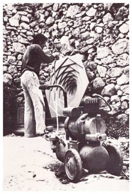 Francesco Volsi en pleno trabajo