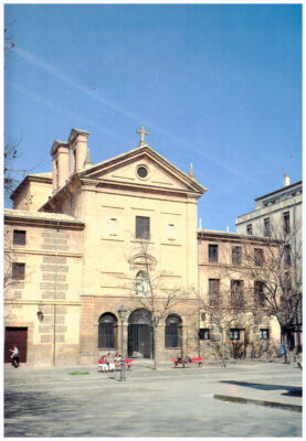 Convento de las Agustinas Recoletas en Pamplona. Exterior y plano (Foto: CMN V***, lám. XLIX y fig. 113)