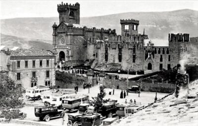 El santuario de Javier el 1 de mayo de 1922 en la celebración del tercer centenario de su canonización