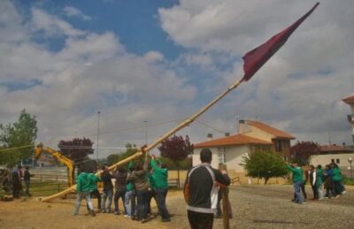 Plantado del mayo en Cenicero, 2016. Foto: J.R. Frías para La Rioja 8/5/2016.