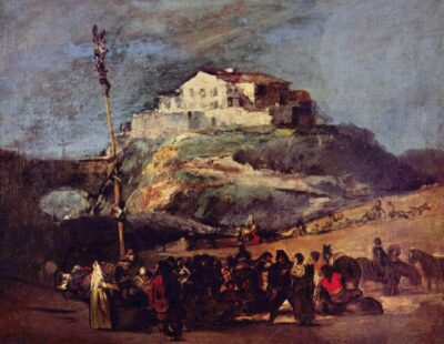 El árbol de mayo o La cucaña (1816-18) de Francisco de Goya. Alta Nationalgalerie (Berlín)